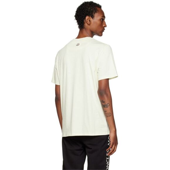 MONCLER Men’s Gray Duck Logo Graphic Print T-Shirt - Picture 6 of 13